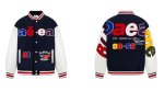 画像1: Letter-Embroidered Color-Block Stadium Jacket Baseball Jacket ユニセックス男女兼用レター刺繍カラーブロックスタジアムジャンパー スタジャン (1)