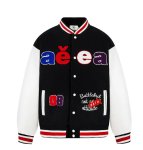 画像5: Letter-Embroidered Color-Block Stadium Jacket Baseball Jacket ユニセックス男女兼用レター刺繍カラーブロックスタジアムジャンパー スタジャン (5)