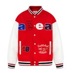 画像6: Letter-Embroidered Color-Block Stadium Jacket Baseball Jacket ユニセックス男女兼用レター刺繍カラーブロックスタジアムジャンパー スタジャン (6)