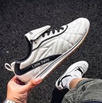 画像7: Unisex Quilted leather lace-up sneakers　ユニセックス 男女兼用 レザーキルティングレースアップゴルフシューズスタイルスニーカー (7)