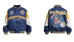 画像4: Looney Tunes Tasmanian Devil embroidery Varsity Jacket　ルーニー・テューンズタスマニアデビル刺繍 スタジアムジャケットスタジャン (4)