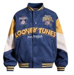 画像3: Looney Tunes Tasmanian Devil embroidery Varsity Jacket　ルーニー・テューンズタスマニアデビル刺繍 スタジアムジャケットスタジャン (3)