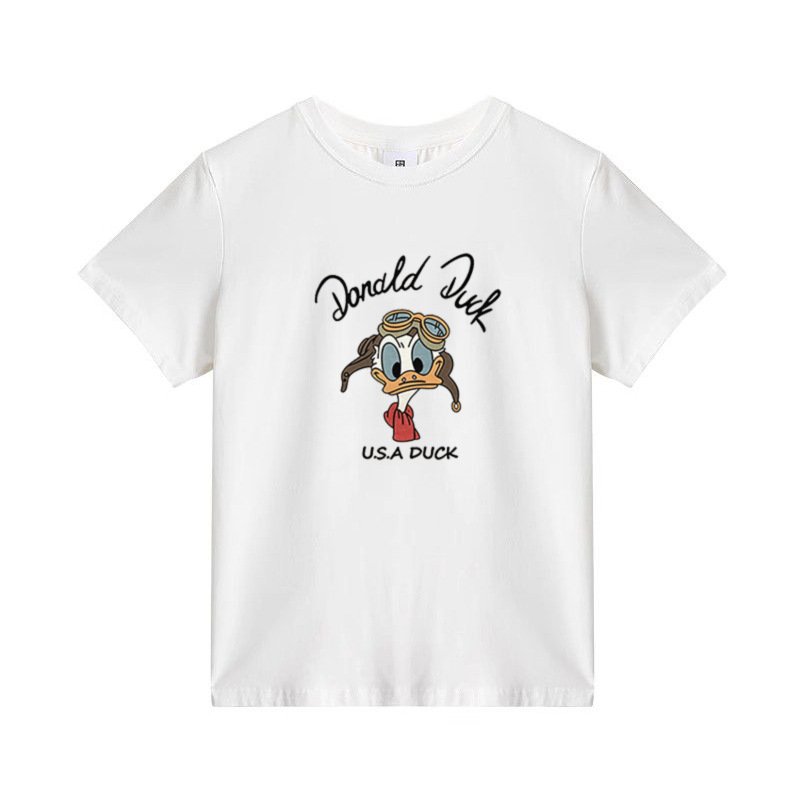 画像1: Donald Duck USA Duck T-shirts 古着加工 ドナルドダック エアフォース Tシャツ (1)