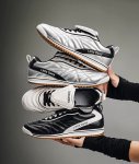画像6: Unisex Quilted leather lace-up sneakers　ユニセックス 男女兼用 レザーキルティングレースアップゴルフシューズスタイルスニーカー (6)