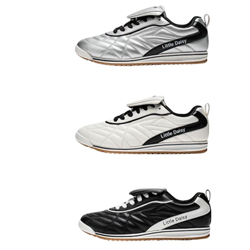 画像4: Unisex Quilted leather lace-up sneakers　ユニセックス 男女兼用 レザーキルティングレースアップゴルフシューズスタイルスニーカー (4)