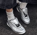 画像5: Unisex Quilted leather lace-up sneakers　ユニセックス 男女兼用 レザーキルティングレースアップゴルフシューズスタイルスニーカー (5)