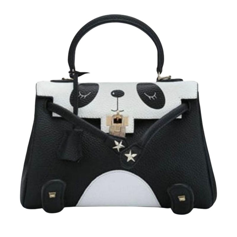画像1: Smile & Panda Tote Bag スマイル パンダ ショルダーストラップ付 トートバッグ (1)
