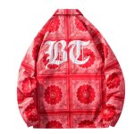 画像2: men's Paisley zip-up jacket blouson　ユニセッ クス男女兼用 ペイズリー柄ジップアップジャケットブルゾン (2)