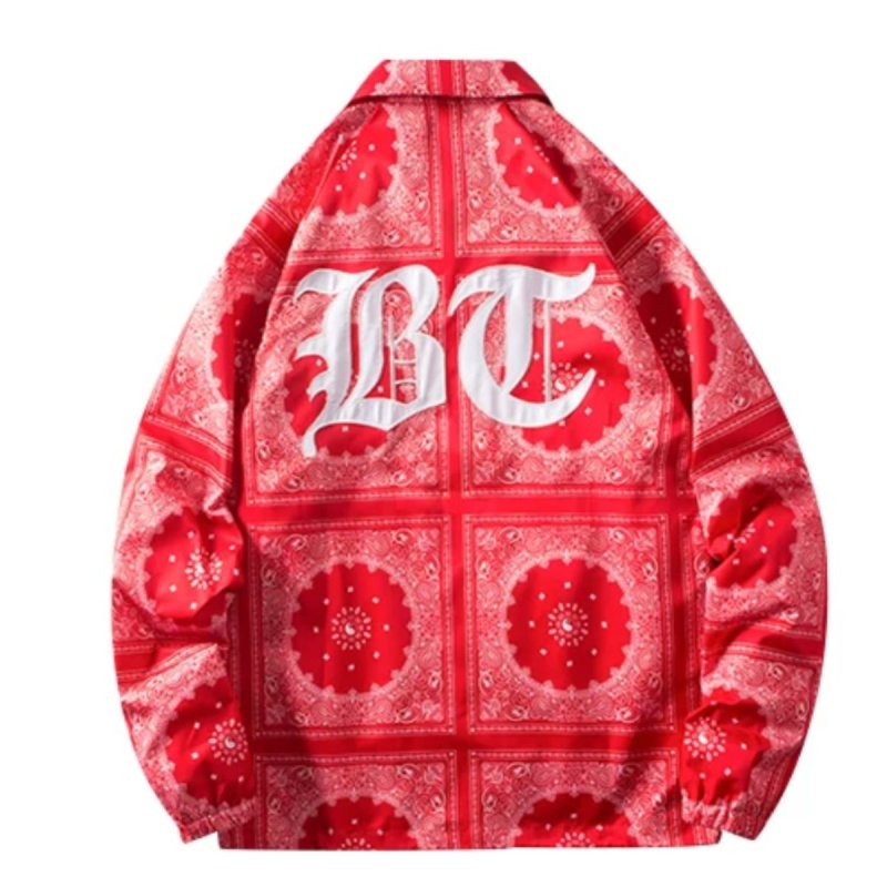 画像2: men's Paisley zip-up jacket blouson　ユニセッ クス男女兼用 ペイズリー柄ジップアップジャケットブルゾン (2)