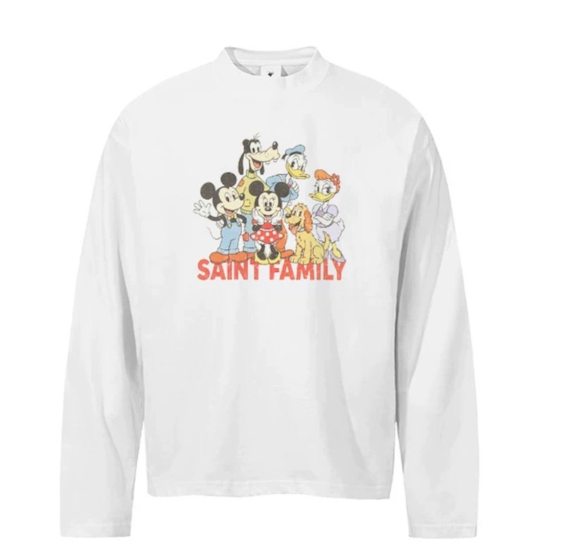 画像2: sainto family Long-Sleeve T-Shirt　ユニセックス 男女兼用セントファミリーミッキーマウスファミリー長袖Tシャツ (2)