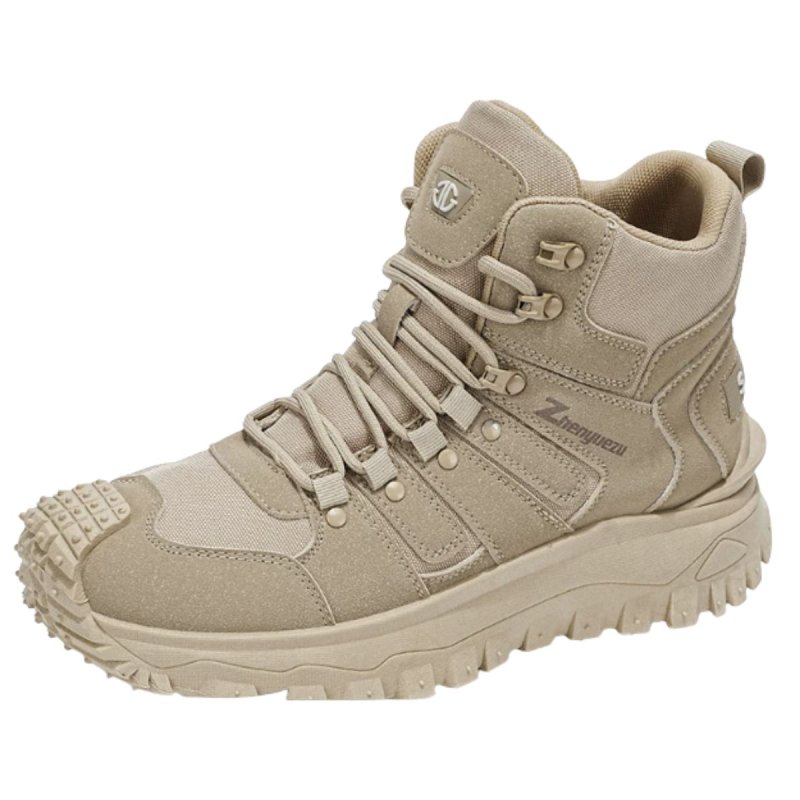 画像1: Unisex Combat-style Desert Outdoor Lace-Up Boot Sneakers　ユニセックス 男女兼用 コンバットデザートアウトドアレースアップブーツスニーカー (1)