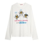 画像1: Puff-Sleeve "Powerful Girls Band" Long-Sleeve T-Shirt　ユニセックス 男女兼用パフパワフルガールバンド長袖Tシャツ (1)
