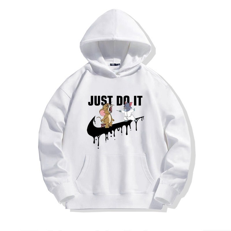 画像1: Nasa Tom & Jerry Swoosh print Sweat Hoodie  ユニセックス 男女兼用 ナサ トムとジェリー トム＆ジェリー スウッシュ プリント スウェットパーカー (1)