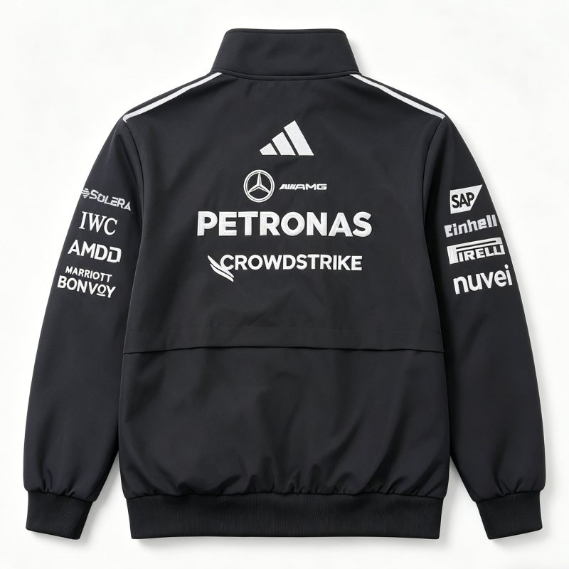 画像2: Mercedes-AMG F1 Team Jacket Jacket ユニセックス男女兼用メルセデスAMG F1チームジャケットジャンパー スタジャン (2)