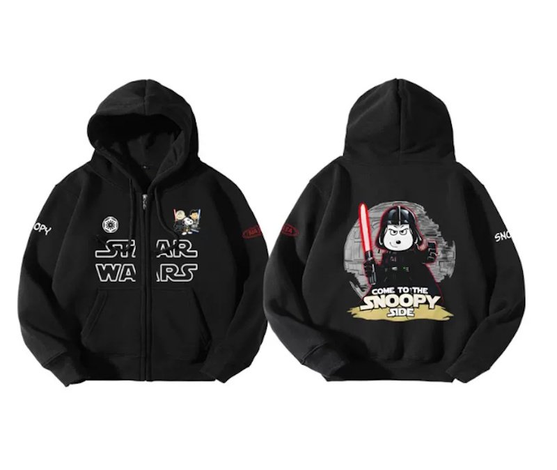 画像2: Unisex Star Wars x Snoopy Hoodie 男女兼用ユニセックススターウォーズ×スヌーピーフーディパーカースウェット バンド (2)