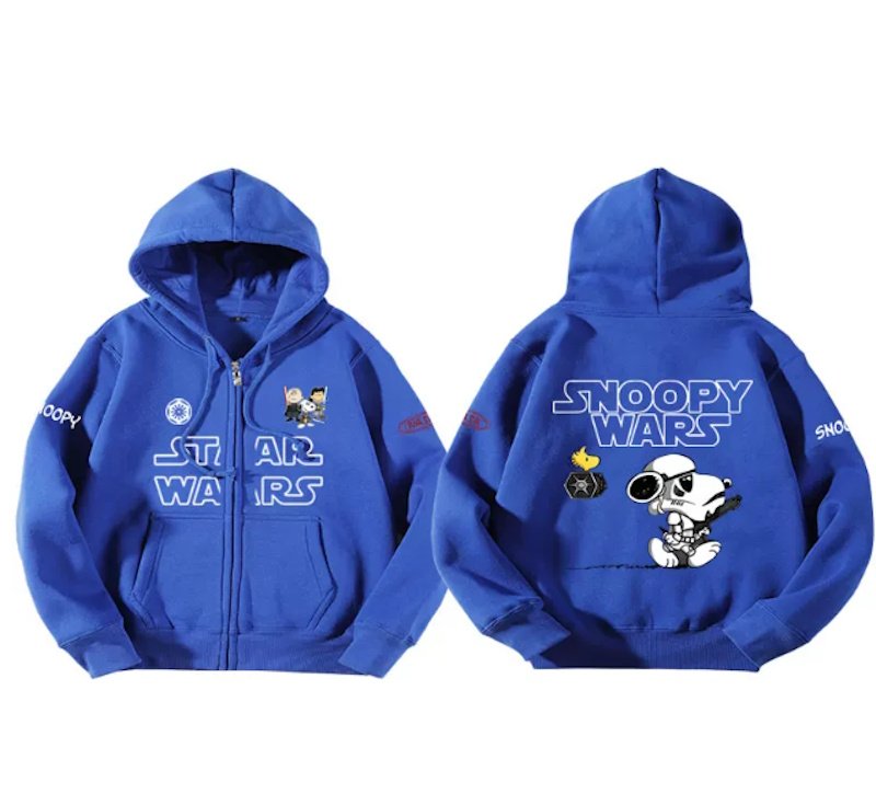 画像1: Unisex Star Wars x Snoopy Hoodie A 男女兼用ユニセックススターウォーズ×スヌーピーフーディパーカースウェット バンドA (1)