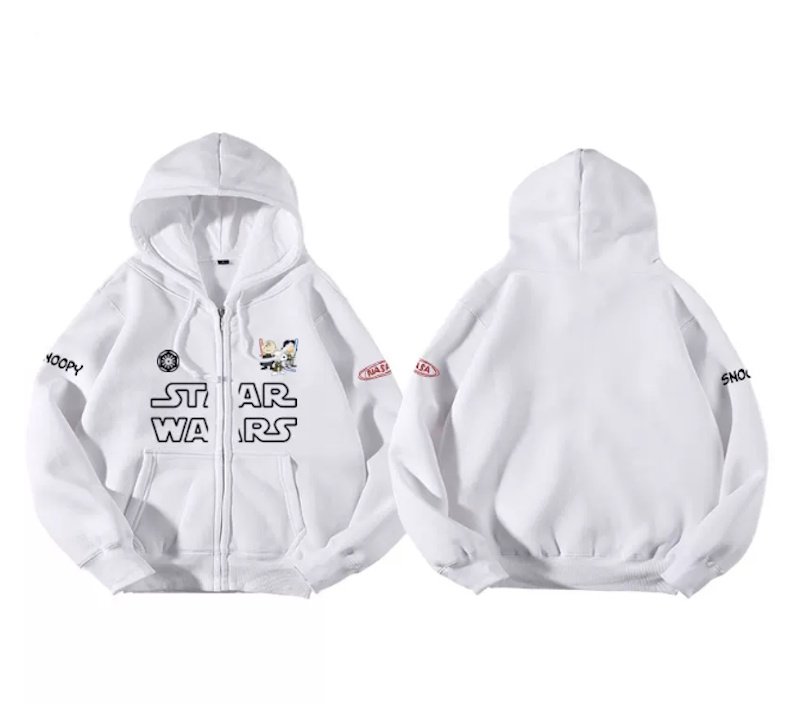 画像1: Unisex Star Wars x Snoopy Hoodie D男女兼用ユニセックススターウォーズ×スヌーピーフーディパーカースウェット バンドD (1)