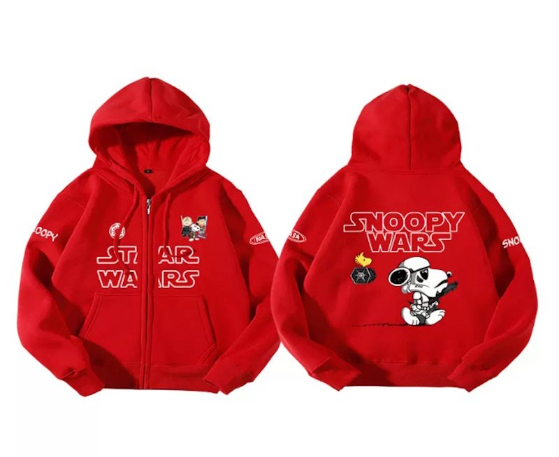 画像4: Unisex Star Wars x Snoopy Hoodie A 男女兼用ユニセックススターウォーズ×スヌーピーフーディパーカースウェット バンドA (4)