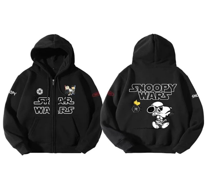 画像2: Unisex Star Wars x Snoopy Hoodie A 男女兼用ユニセックススターウォーズ×スヌーピーフーディパーカースウェット バンドA (2)