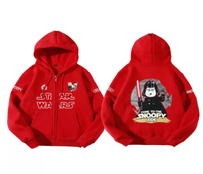 画像4: Unisex Star Wars x Snoopy Hoodie 男女兼用ユニセックススターウォーズ×スヌーピーフーディパーカースウェット バンド (4)