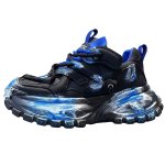 画像3: Unisex Paint-effect chunky platform lace-up sneakers　ユニセックス 男女兼用 ペイント厚底チャンキーレースアップスニーカーシューズ (3)