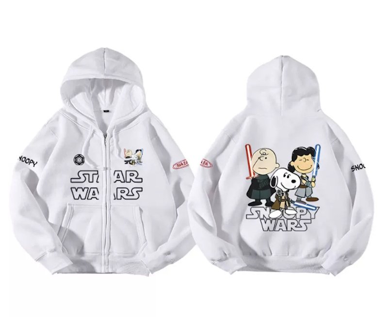 画像2: Unisex Star Wars x Snoopy Hoodie B 男女兼用ユニセックススターウォーズ×スヌーピーフーディパーカースウェット バンドB (2)