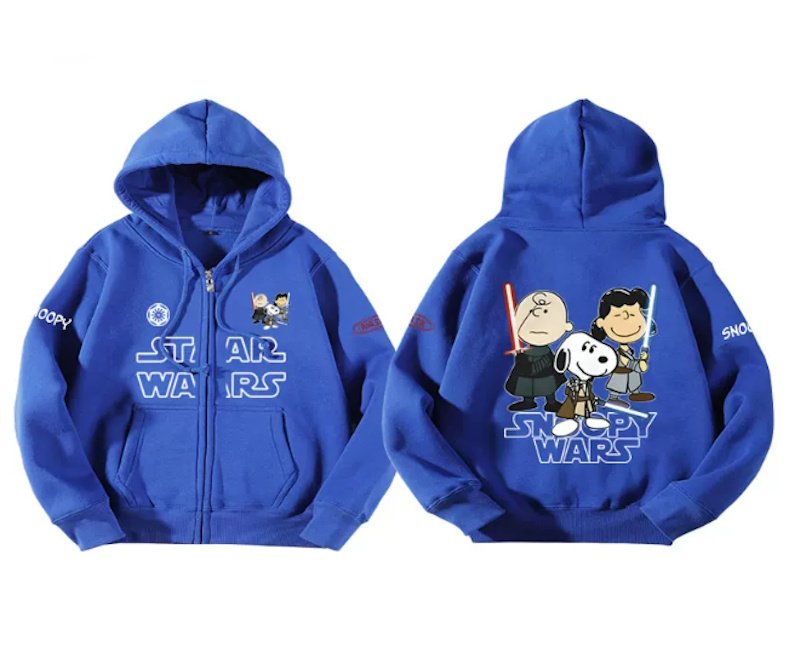 画像4: Unisex Star Wars x Snoopy Hoodie B 男女兼用ユニセックススターウォーズ×スヌーピーフーディパーカースウェット バンドB (4)