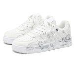 画像3: Unisex Gradient Graffiti Air Force 1 Leather Lace-Up Sneakers　ユニセックス 男女兼用 グラデーショングラフィティエアフォース1 レザーシューズ (3)