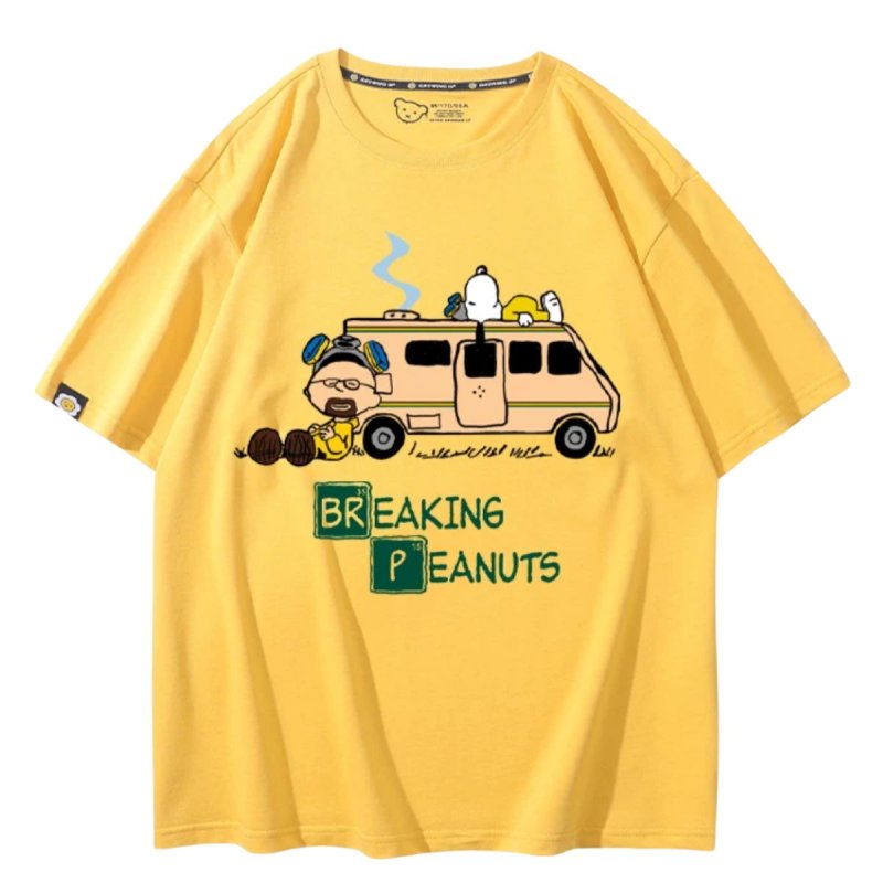 画像15: Unisex BREAKING PEANUTS Snoopy print T-shirt  男女兼用 ユニセックス ブレイキング ピーナッツ スヌーピー プリント半袖Tシャツ (15)