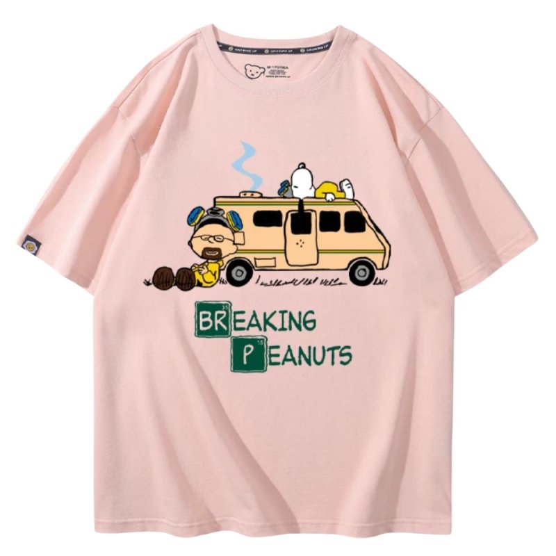 画像5: Unisex BREAKING PEANUTS Snoopy print T-shirt  男女兼用 ユニセックス ブレイキング ピーナッツ スヌーピー プリント半袖Tシャツ (5)