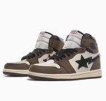 画像5: Unisex AJ1 High-Top Leather Star Lightning Sneakers　ユニセックス 男女兼用AJ1 ハイカットレザースターライトニングスニーカーシューズ (5)
