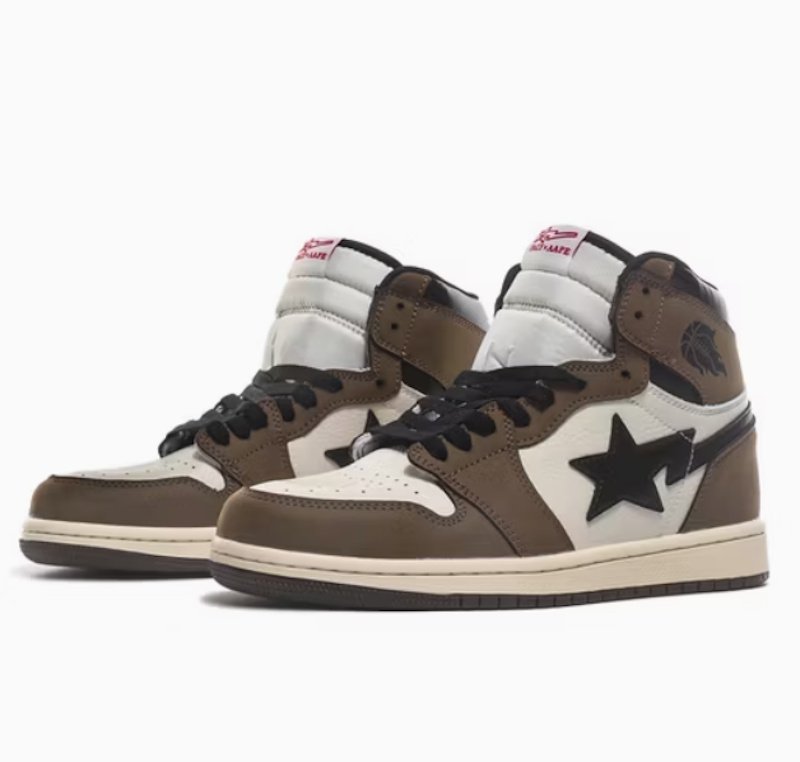 画像5: Unisex AJ1 High-Top Leather Star Lightning Sneakers　ユニセックス 男女兼用AJ1 ハイカットレザースターライトニングスニーカーシューズ (5)
