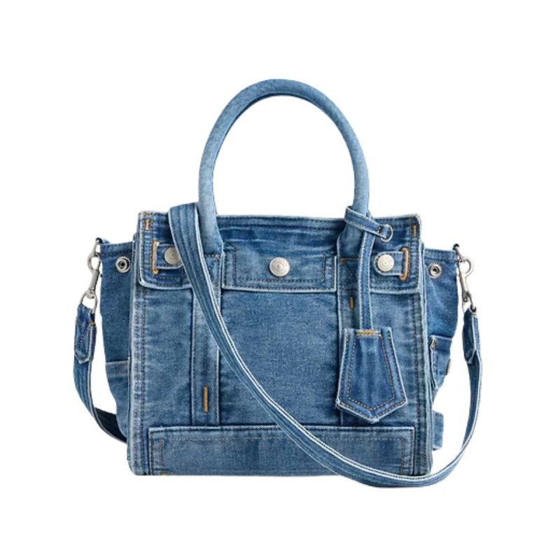 画像3: Canvas & Denim Five Pocket Tote Bag  キャンバス デニム ファイブポケット パイピング トート バッグ  (3)