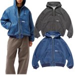 画像5: Denim Zip-Up Hoodie Jacket Denim Jacket ユニセックス男女兼用デニムフーディージップアップジャケット Gジャン (5)