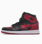 画像2: Unisex AJ1 High-Top Leather Star Lightning Sneakers　ユニセックス 男女兼用AJ1 ハイカットレザースターライトニングスニーカーシューズ (2)