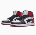 画像3: Unisex AJ1 High-Top Leather Star Lightning Sneakers　ユニセックス 男女兼用AJ1 ハイカットレザースターライトニングスニーカーシューズ (3)