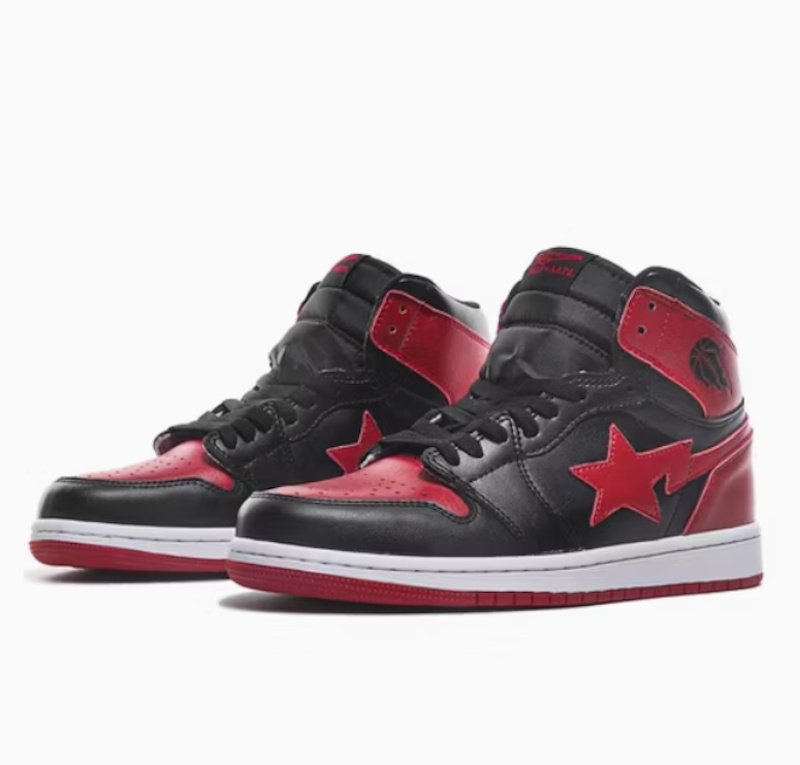 画像10: Unisex AJ1 High-Top Leather Star Lightning Sneakers　ユニセックス 男女兼用AJ1 ハイカットレザースターライトニングスニーカーシューズ (10)
