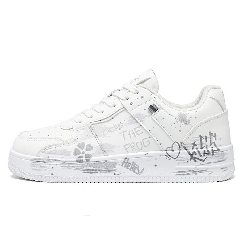 画像1: Unisex Gradient Graffiti Air Force 1 Leather Lace-Up Sneakers　ユニセックス 男女兼用 グラデーショングラフィティエアフォース1 レザーシューズ (1)