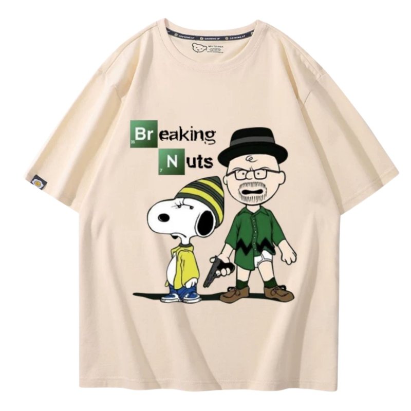 画像10: Unisex BREAKING PEANUTS Snoopy print T-shirt  男女兼用 ユニセックス ブレイキング ピーナッツ スヌーピー プリント半袖Tシャツ (10)