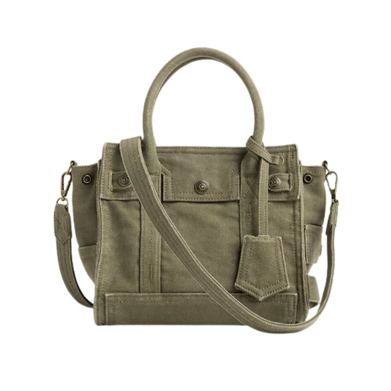 画像5: Canvas & Denim Five Pocket Tote Bag  キャンバス デニム ファイブポケット パイピング トート バッグ  (5)