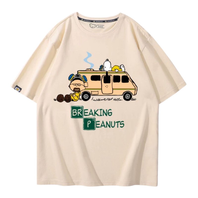 画像9: Unisex BREAKING PEANUTS Snoopy print T-shirt  男女兼用 ユニセックス ブレイキング ピーナッツ スヌーピー プリント半袖Tシャツ (9)