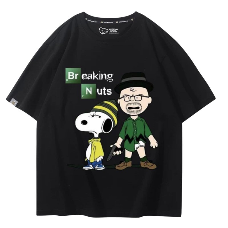画像8: Unisex BREAKING PEANUTS Snoopy print T-shirt  男女兼用 ユニセックス ブレイキング ピーナッツ スヌーピー プリント半袖Tシャツ (8)