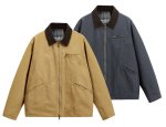 画像5: Lapel Zip-Up Cotton Jacket/Coat with Check Lining　ユニセックス男女兼用ラペル ジップアップ裏地チェックコットンジャケットコート (5)