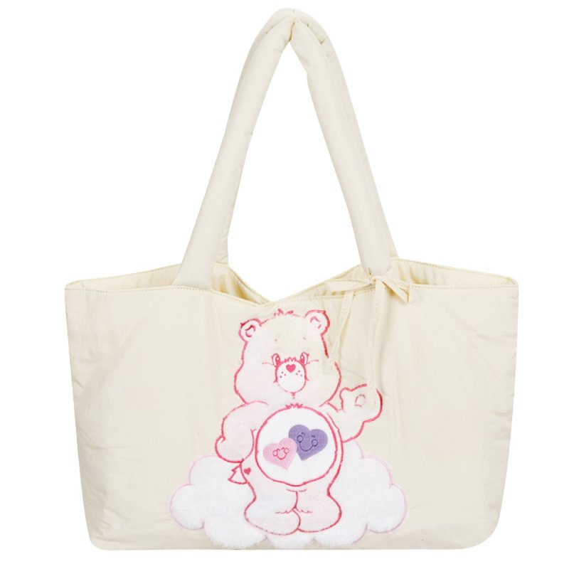 画像5: Care Bears Puffer Bag カラフル ケアベア ダウン風 パッファー トート ショルダーバッグ (5)
