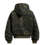 画像4: Alphabet Embroidery Zip-Up Hoodie Jacket ユニセックス男女兼用アルファベット刺繍 ジップアップフーディジャケットスタジャン (4)