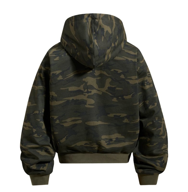 画像4: Alphabet Embroidery Zip-Up Hoodie Jacket ユニセックス男女兼用アルファベット刺繍 ジップアップフーディジャケットスタジャン (4)
