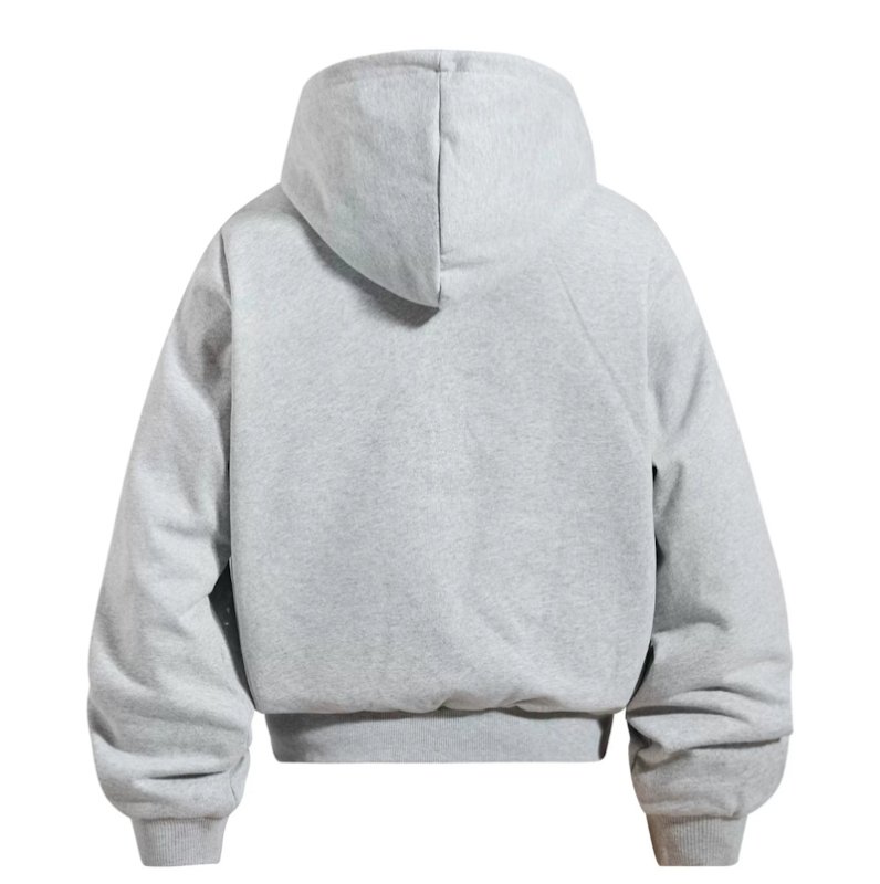 画像6: Alphabet Embroidery Zip-Up Hoodie Jacket ユニセックス男女兼用アルファベット刺繍 ジップアップフーディジャケットスタジャン (6)