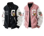 画像5: Racing Car & Emblem Embroidery Leather-Sleeve Varsity Jacket Embroidery Leather-Sleeve Varsity Jacket Baseball Jacket ユニセックス男女兼用レーシングカー＆エンブレム刺繍 スリーブレザーベースボールジャケットスタジャン (5)