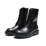 画像2: Women's Leather Martin Danny Ankle Boots Short boots レディース マーティンブーツ ブリティッシュスタイル レースアップ マーチンブーツ ブーツ サイドジップブーツ (2)