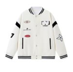 画像1: Eyeball Emblem Varsity Jacket Baseball Jacket ユニセックス男女兼用刺繍 アイボールエンブレムベースボールジャケットスタジャン (1)